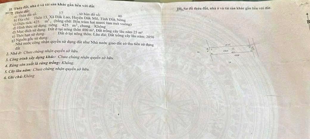 Bán Gấp Đất Đắk Mil 400m² Thổ Cư, Nhà Đẹp Sẵn Ở