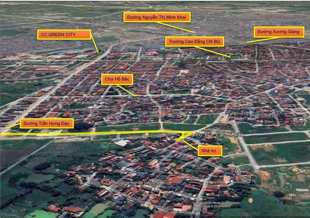 Phòng trọ 70m² Phường Dĩnh Kế, Bắc Giang - Giá 2 Triệu, Xe Hơi Tránh Nhau