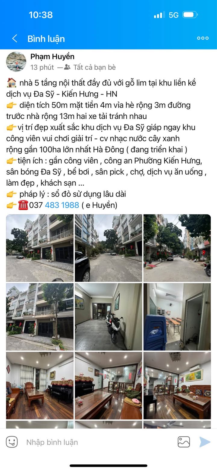 Nhà 5 Tầng Đẹp Kinh Doanh Đường 13m Hà Đông - Sổ Đỏ Lâu Dài
