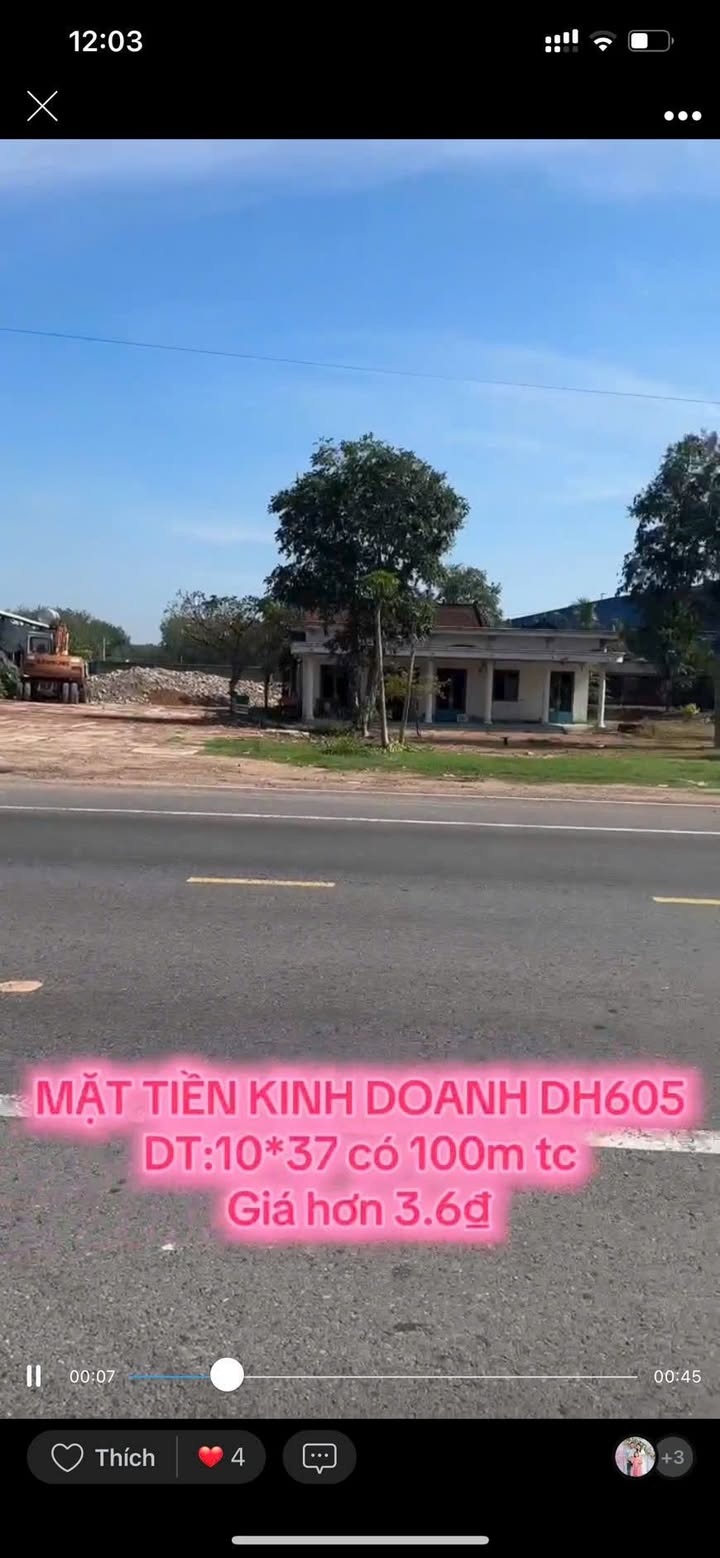 Mặt Tiền DH605 Bàu Bàng 370m² giá 3.6 tỷ - Đầu tư sinh lời ngay!