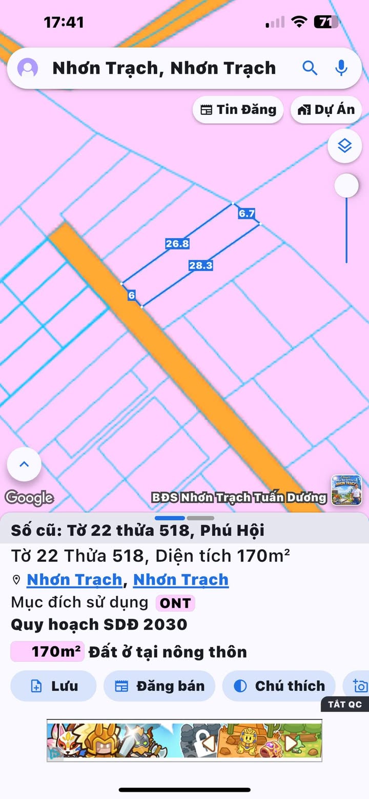 Đất Nền Nhơn Trạch 170m² Sổ Hồng Riêng - Giá Đầu Tư Hấp Dẫn