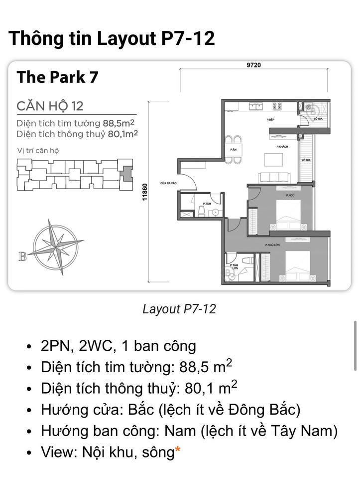 Căn hộ Vinhomes Central Park 88m² giá 11.85 tỷ - Sẵn sàng vào ở!