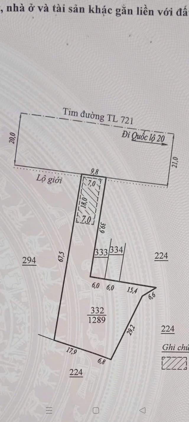 Nhà vườn Madagui TL721 1.289m² 3.1 tỷ - Chính chủ bán