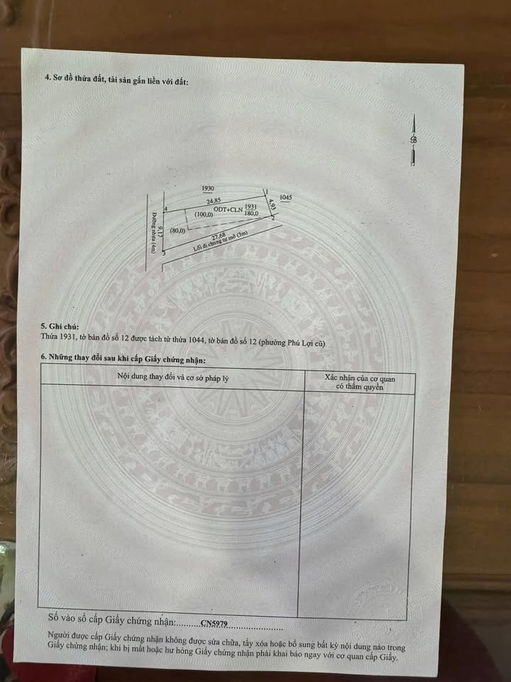 Bán Đất Góc 180m² Phường Phú Lợi, Thủ Dầu Một - Giá 3.65 Tỷ