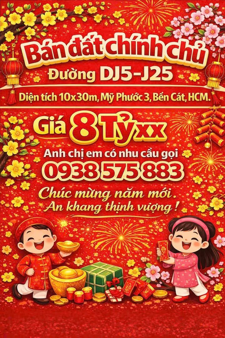 Bán Đất Chính Chủ 300m² MP3 Bến Cát, Bình Dương - Sổ Hồng Sẵn Sàng