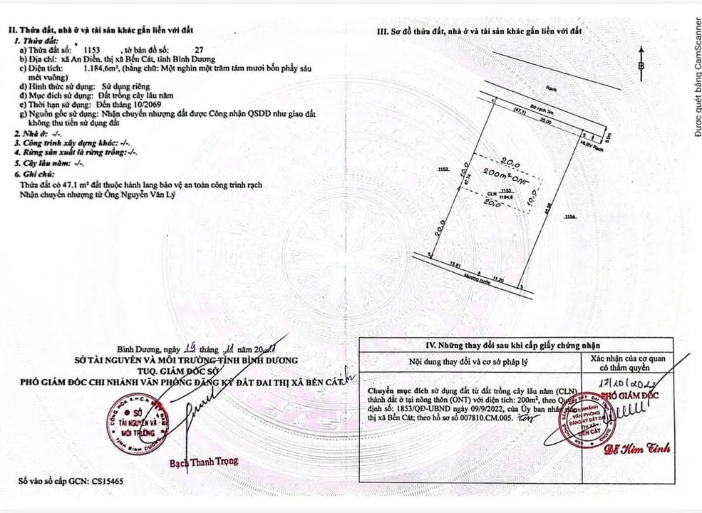 Đất Nền An Điền 1150m² - Sổ Hồng Thổ Cư, Giá Đầu Tư 4.3 Tỷ
