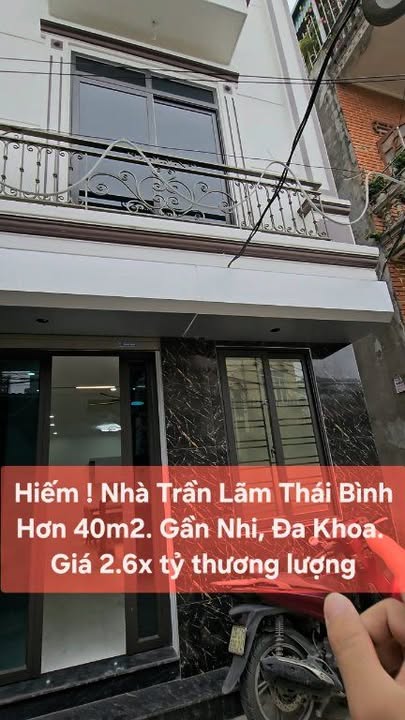 Nhà Góc Trần Lãm, Thái Bình - 40m², 3 Tầng Mới, Giá 2.6 Tỷ