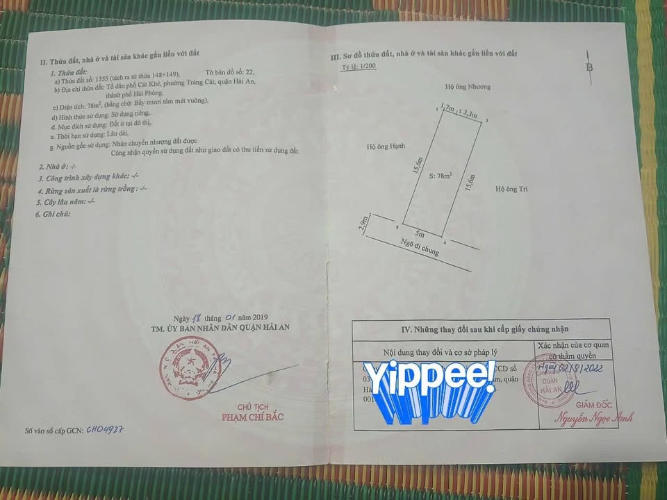 Đất Tràng Cát Hải Phòng - 78m² Sổ Đỏ, Ô Tô Đỗ Cửa