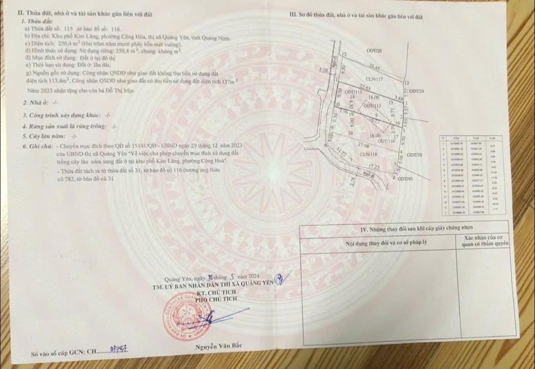 Đất nền Quảng Yên Trương Bạch Đằng 250m² 2 tỷ - Sổ đỏ chính chủ