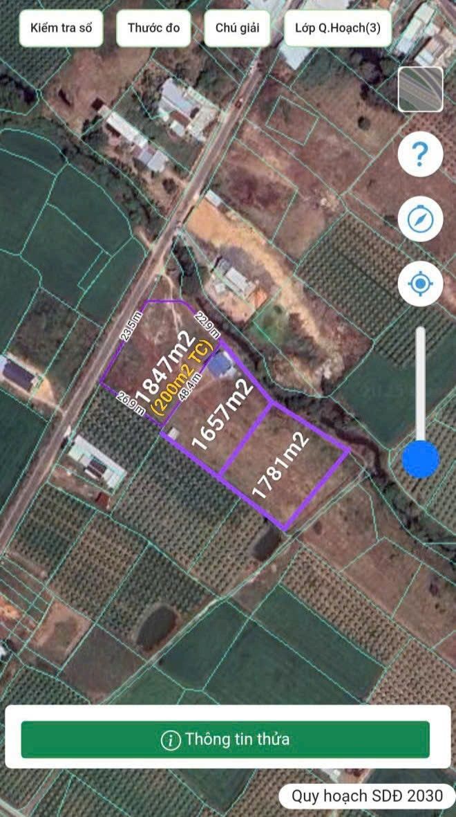 Bán Đất Vườn 5.850m² Mặt Tiền 69m Đường Nhựa, Giáp Suối - Hàm Liêm