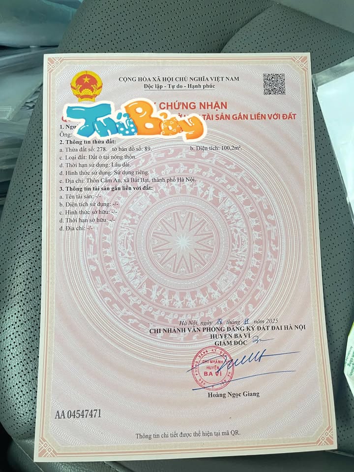 Đất nền Cẩm Yên, Thạch Thất 100m² - Sổ đỏ chính chủ, dưới 700 triệu!