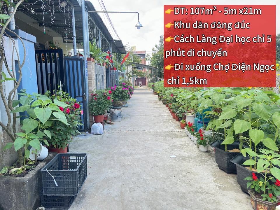 Đất Nền Điện Ngọc 107m² Hướng Nam - Sổ Đỏ Sẵn Sàng - Giá Đầu Tư 2.1 Tỷ