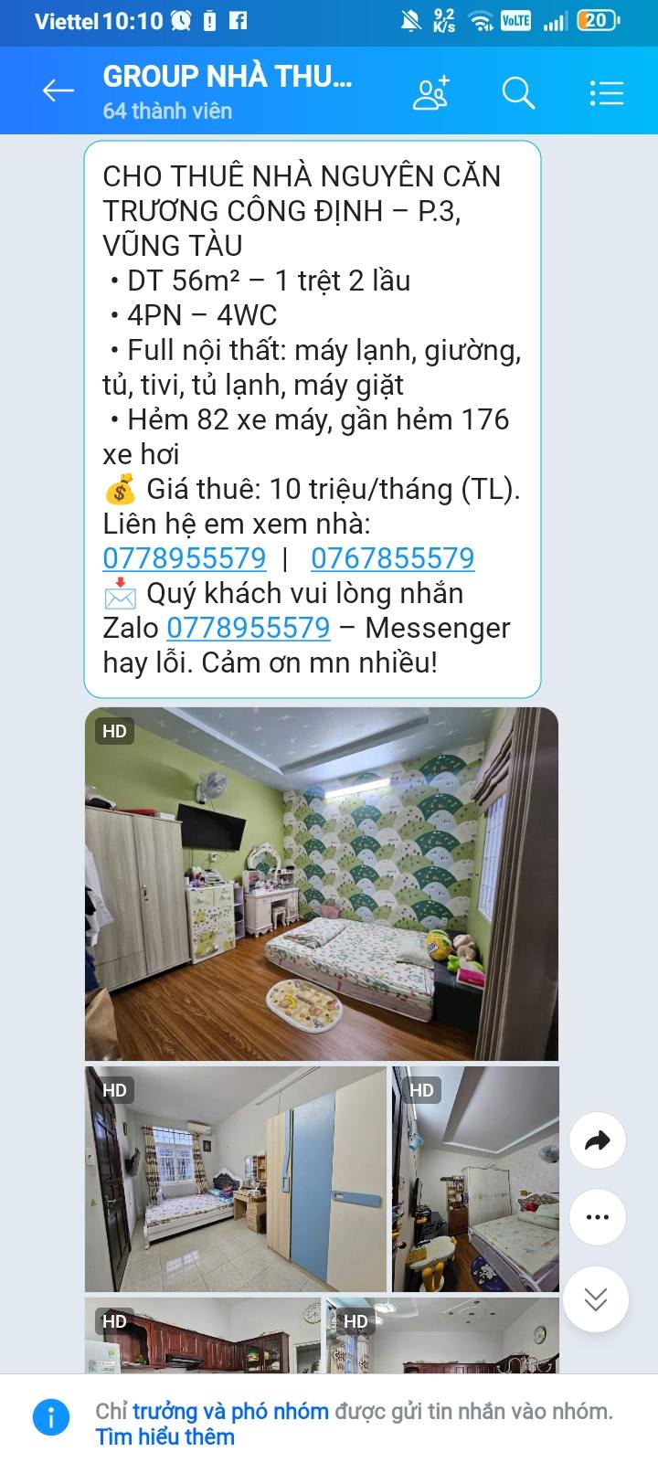 Nhà Nguyên Căn 56m² Trương Công Định, TP. Vũng Tàu - 4PN Full Nội Thất