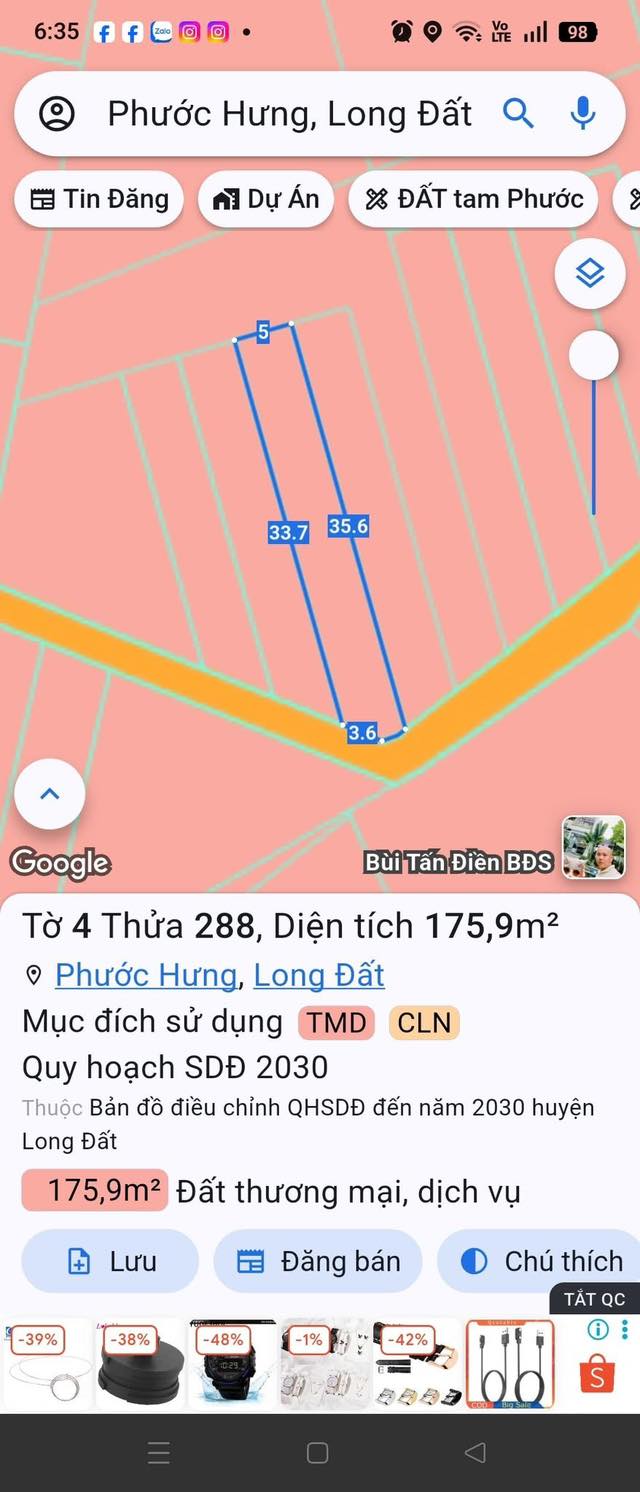 Đất Nền Long Hải BR-VT 170m² Sổ Riêng Giá 900 Triệu - Gần Ngã 3 Quân Đội