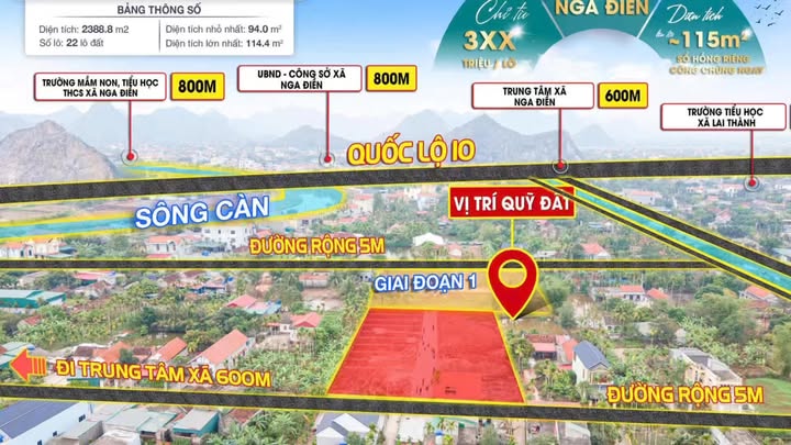 Đất Nền Nga Điền Thanh Hóa - 90m² Giá F0 Chỉ 385 Triệu