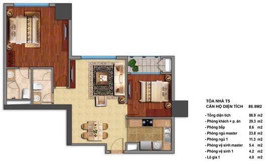 Chung cư Times City 87m² - 2PN, Có Slot Ô Tô Cố Định - Giá 11.2 Tỷ