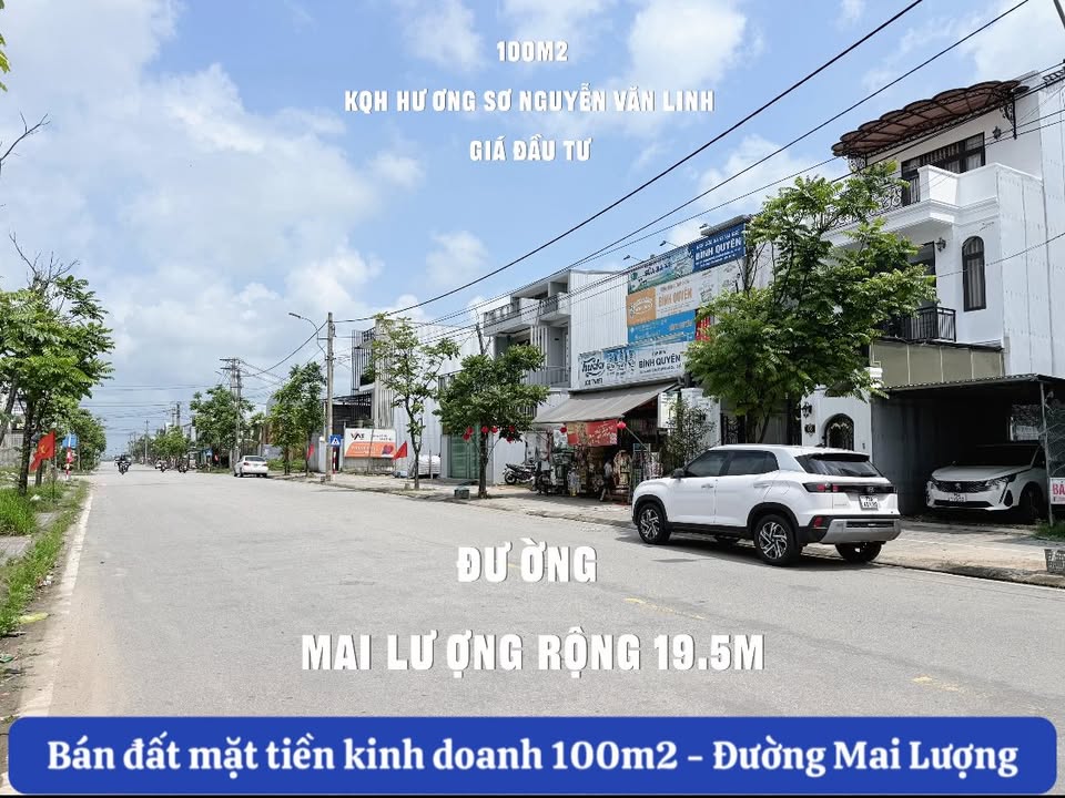 Đất mặt tiền kinh doanh Mai Lương, Huế - 100m², Sổ Hồng Sẵn