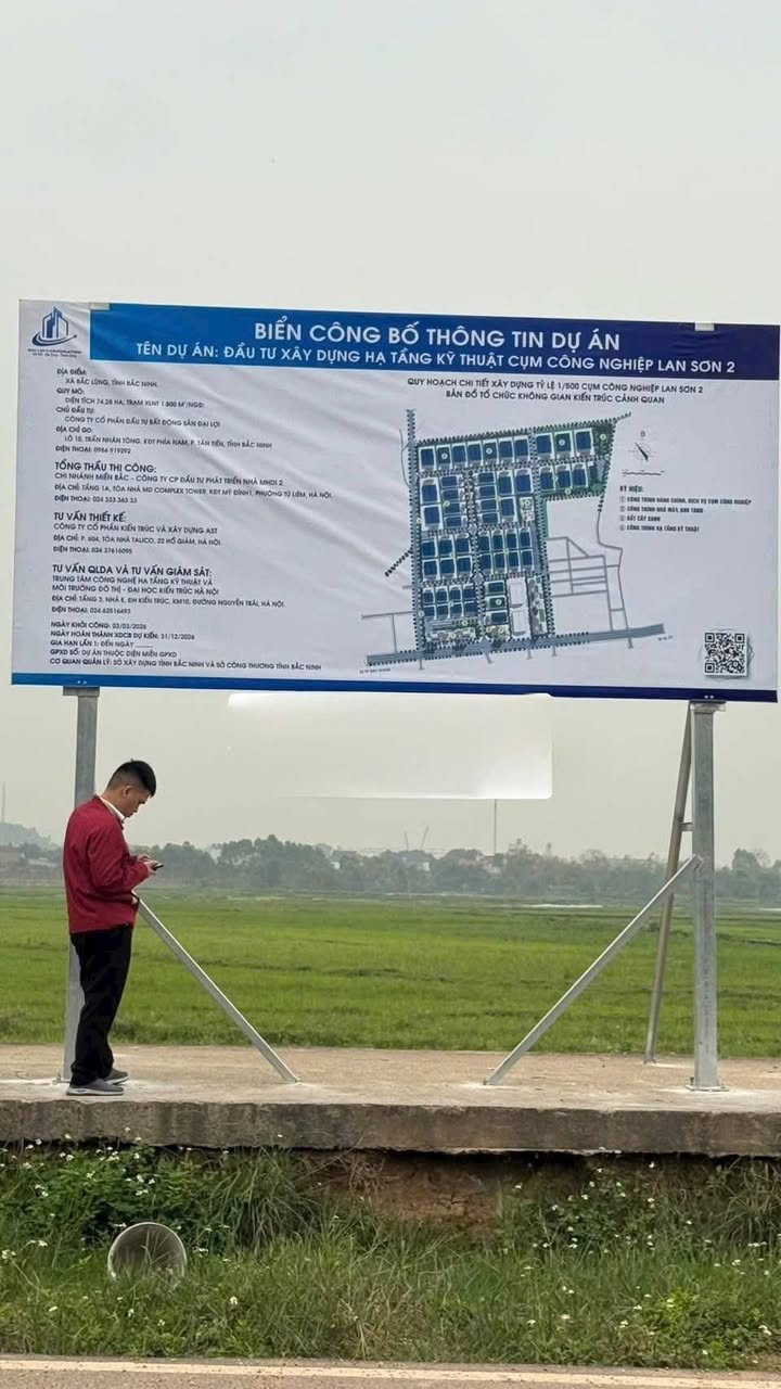 Đất nền Tiên Du, Bắc Ninh 146m² - Ngay KCN Lan Sơn 2, giá chỉ 1 tỷ