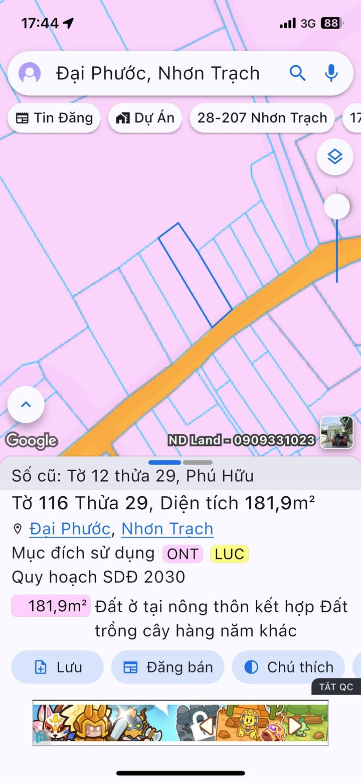 Mặt tiền Phan Văn Đáng, Phú Hữu, Q2 - 154m² Sổ hồng, Giá 3 tỷ