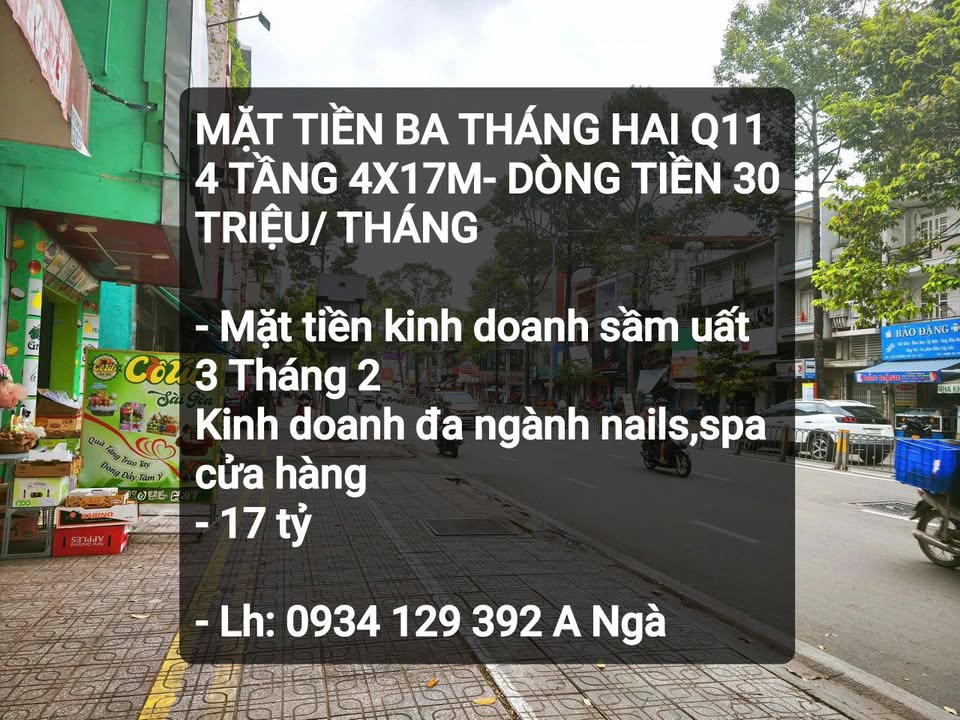 Nhà Mặt Tiền 3 Tháng 2, Q.11 - 5 Tầng - Dòng Tiền ~30 Triệu/Tháng