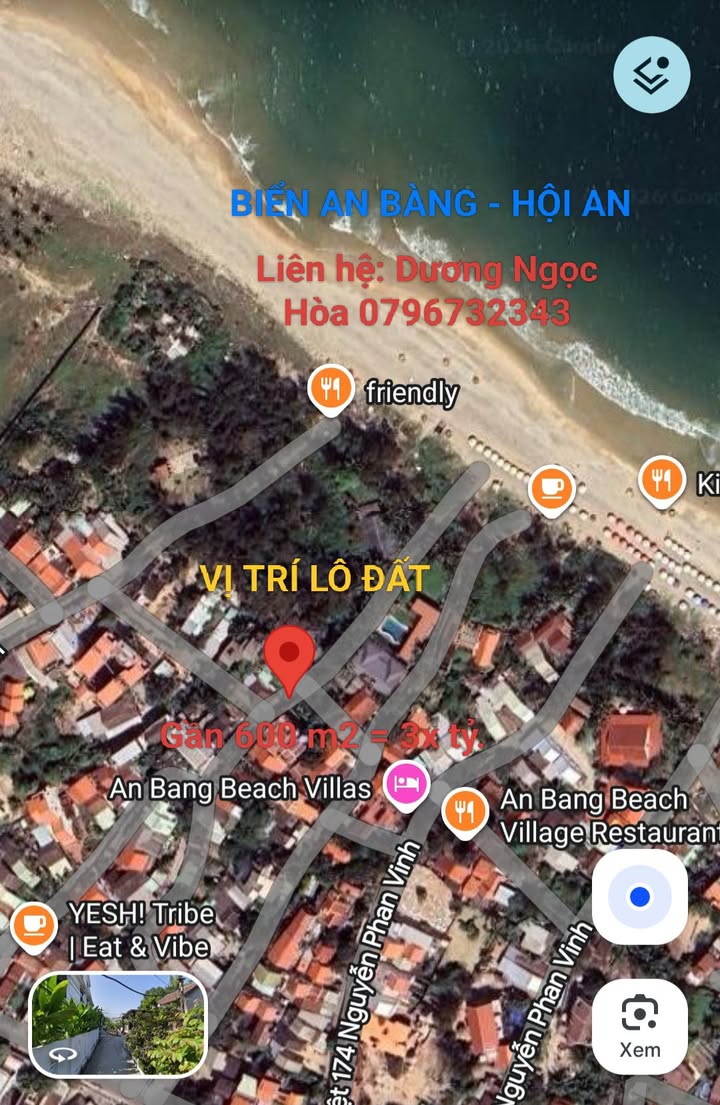 Đất nền Hội An 600m² biển An Bàng - Tiềm năng tăng giá vượt trội!