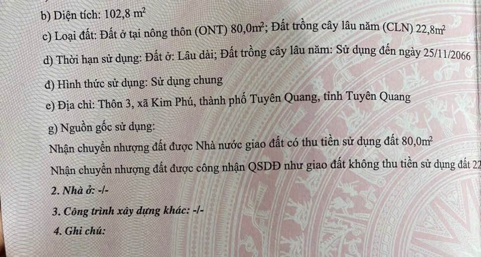Đất nền Kim Phú 3, Tuyên Quang 110m² - Sổ đỏ sẵn sàng, giá 1.05 tỷ
