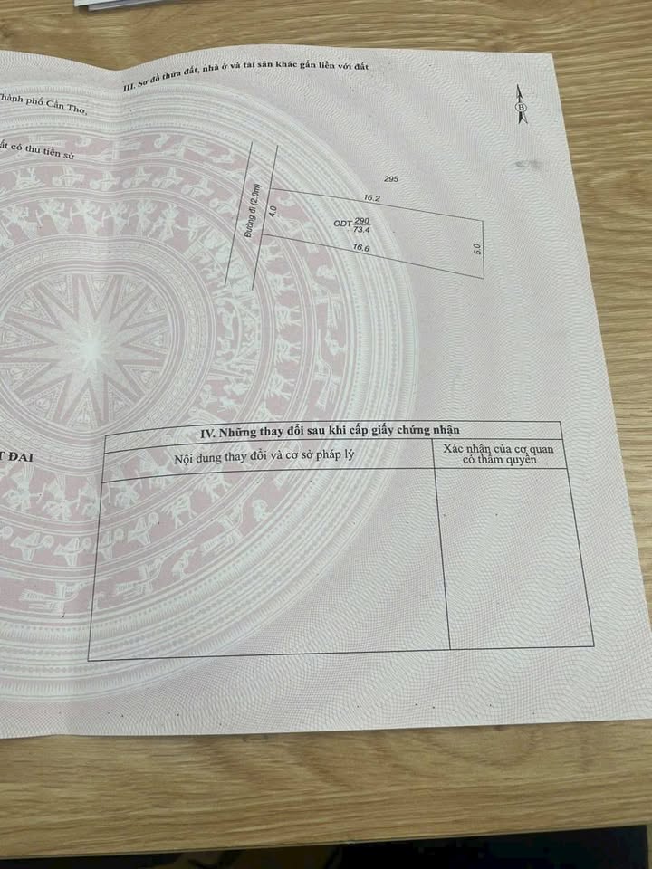 Đất Thổ Cư 73m² Nở Hậu - Kế Chợ Cái Răng, Cần Thơ - Giá 1.1 Tỷ