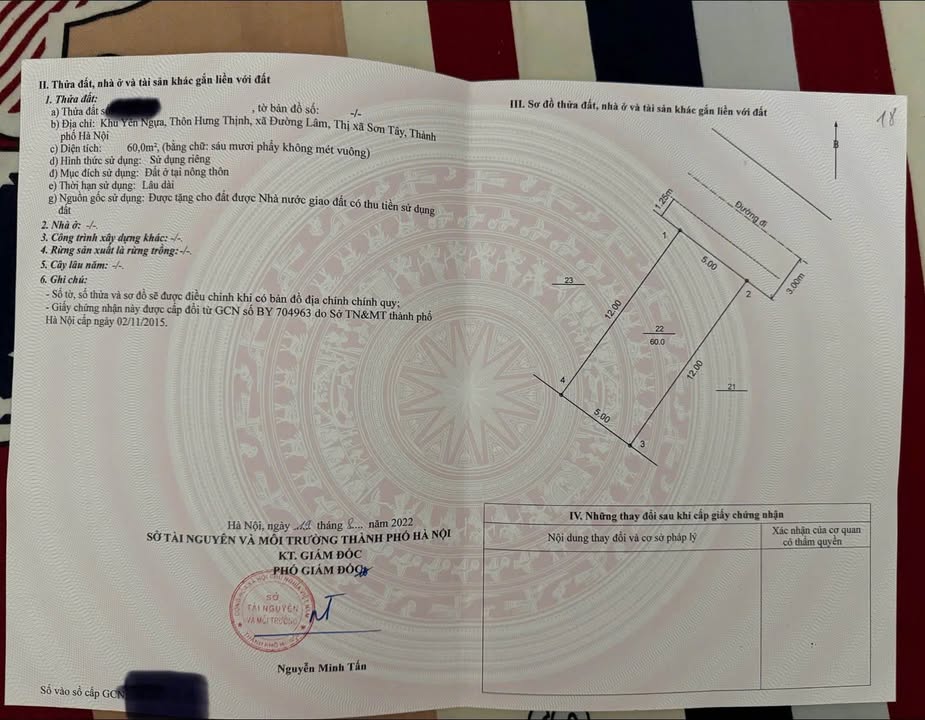 Đất nền 60m² Yên Ngựa Sơn Tây - Tiềm năng tăng giá cực tốt!