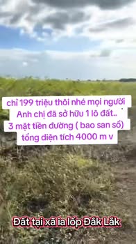 Đất Vườn Đắk Lắk - 4000m² Mặt Tiền Rộng, Sổ Đỏ Riêng - Giá Đầu Tư 199 Triệu