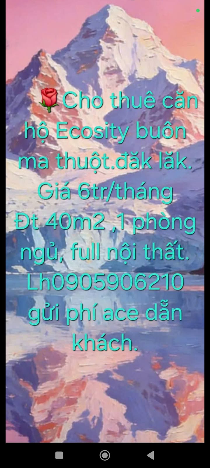 Cho thuê căn hộ Ecosity Buôn Ma Thuột 40m² full nội thất - Giá 6 triệu/tháng