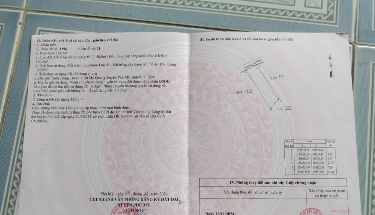 Đất Nền Mỹ Quang 160m² Sổ Hồng Sẵn Sàng - Giá Rẻ 1xx Triệu