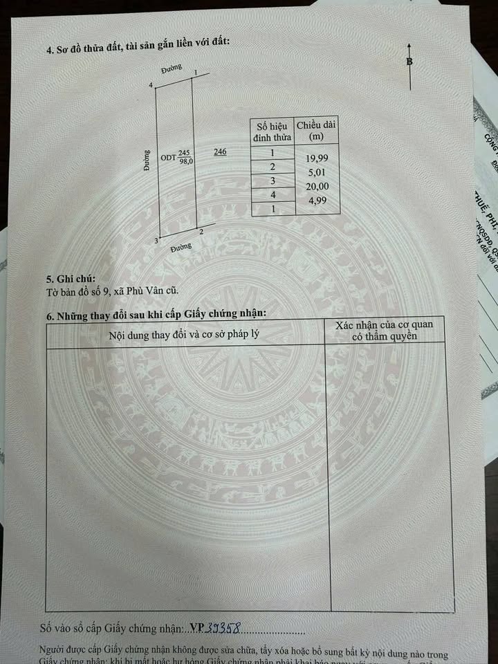 Đất nền Phù Vân, Phủ Lý 98m² - Sổ đỏ chính chủ, xây dựng tự do!
