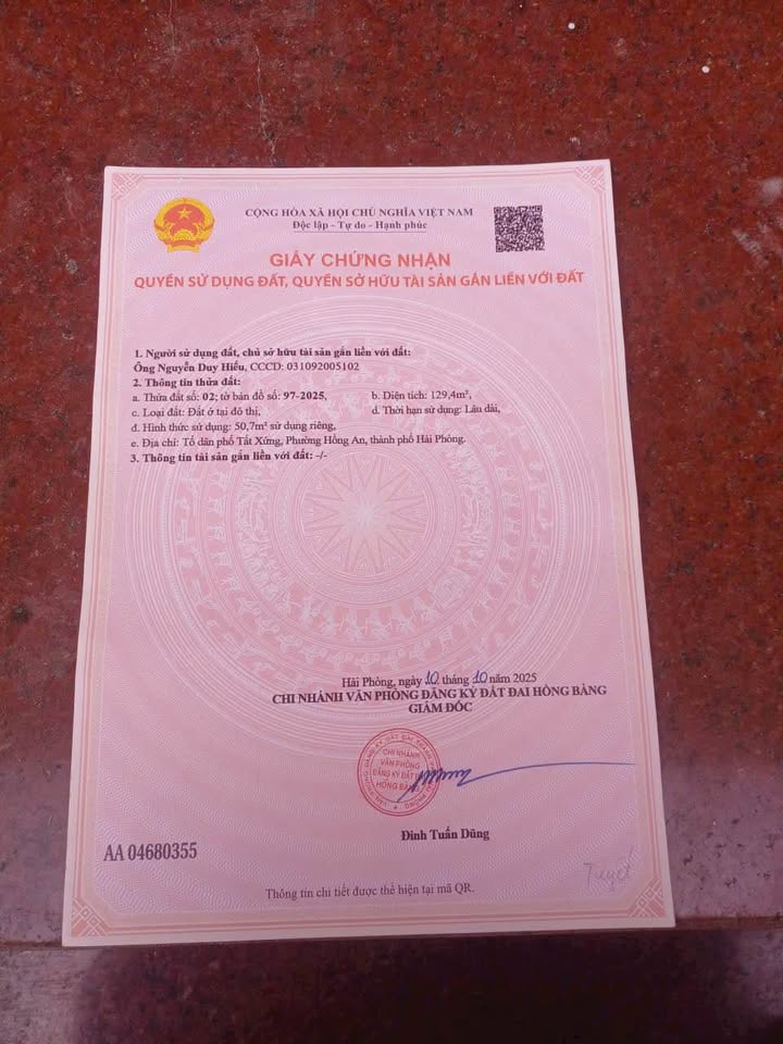 Nhà 50m² Ngõ Ô Tô Phường An Hồng, Hải Phòng - Giá 990 Triệu