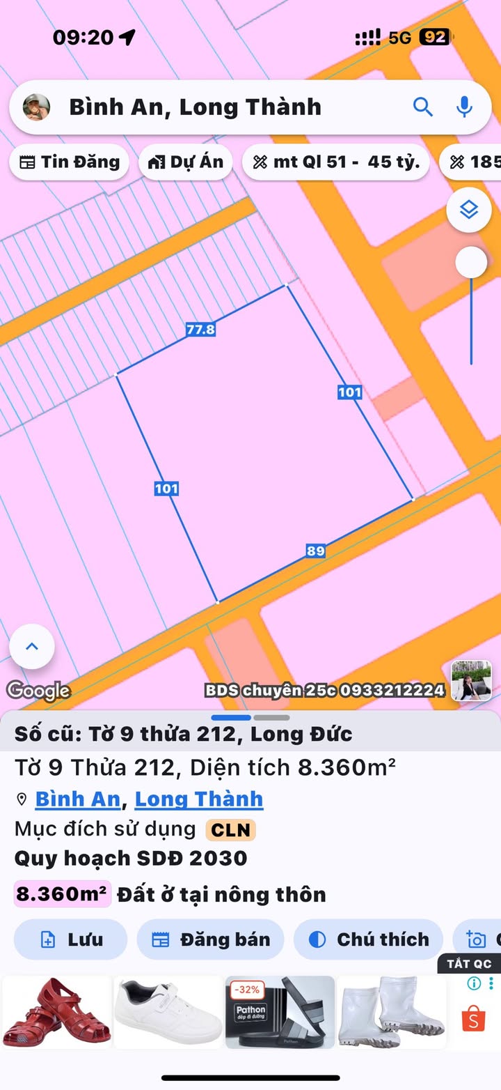 Đất nền Xã Bình An, Long Thành 8360m² - Tiềm năng tăng giá vượt trội!