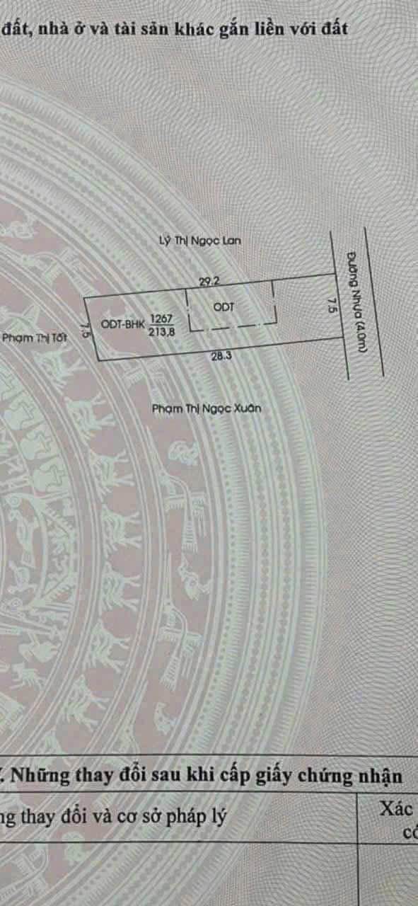 Đất Nền Phú An TDM - 217m² Sổ Hồng Riêng - Giá 1.95 Tỷ