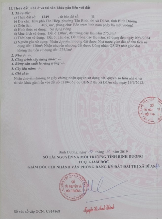 Bán Đất Chính Chủ Dĩ An 405m² Mặt Tiền 17m - Giá 6 Tỷ Hẻm Xe Hơi