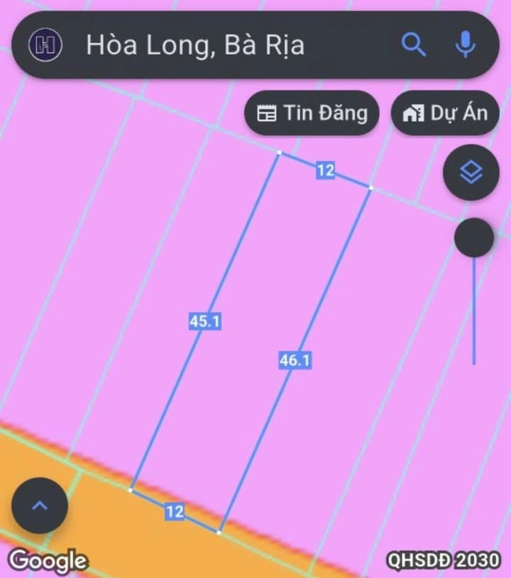 Bán Đất Mặt Tiền Đường Nhựa 540m² Phường Long Tâm, Bà Rịa - Giá 4.5 Tỷ