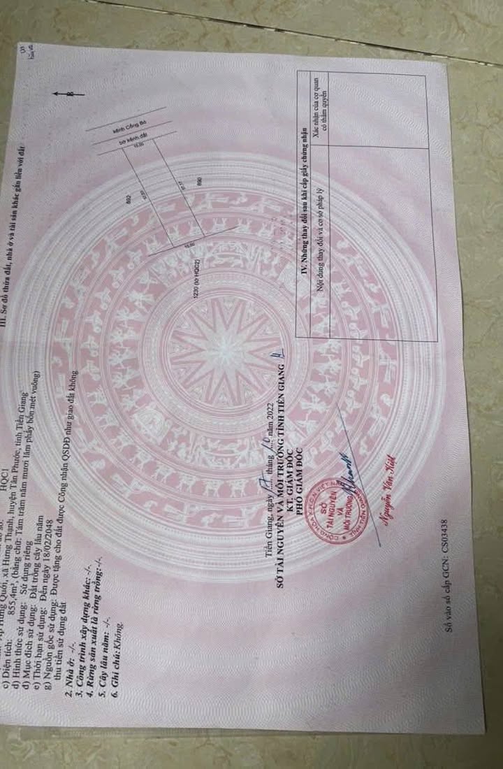 Bán Đất Vườn 855m² Đồng Tháp - Sổ Hồng Sẵn Sàng, Giá Tốt Đầu Tư