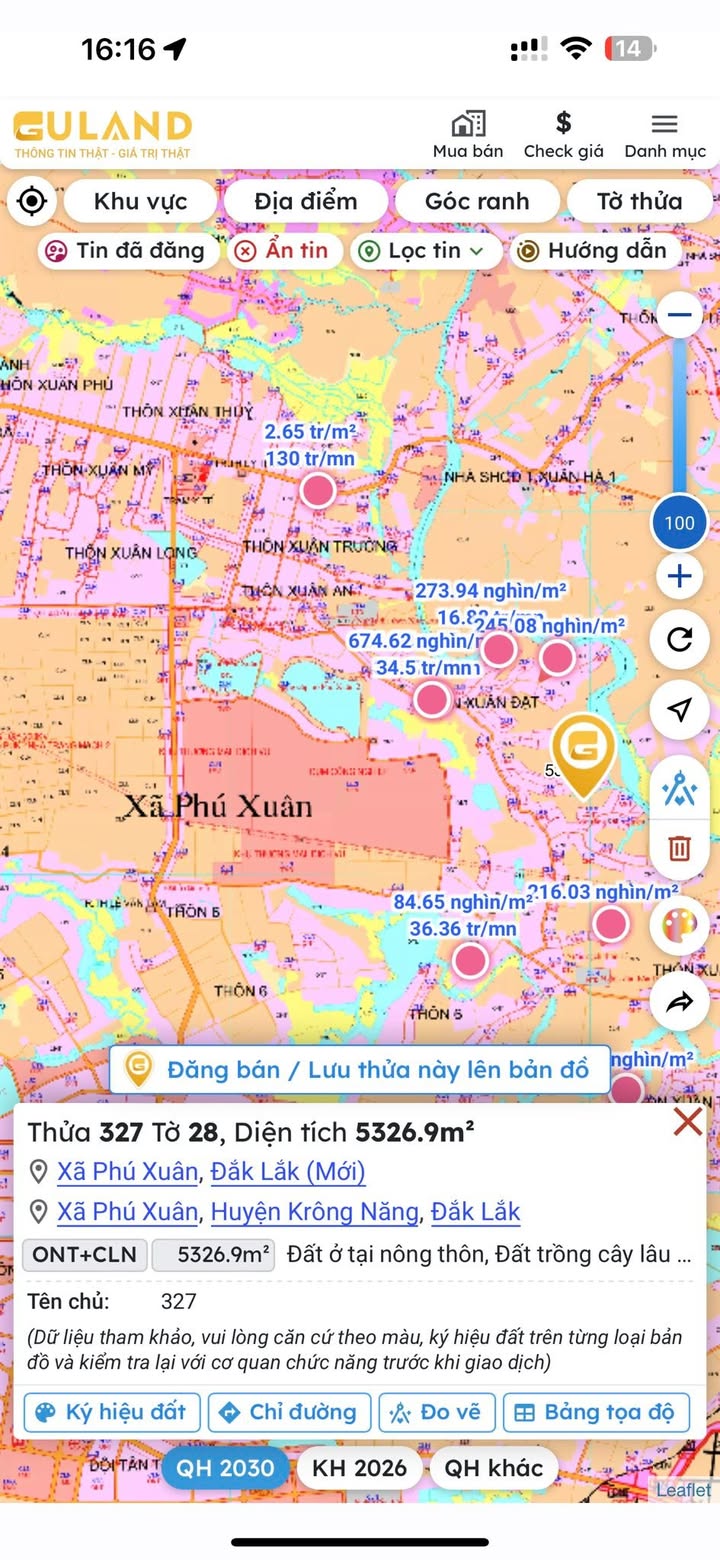 Đất Nền 360m² Gần KCN Phú Xuân, Đắk Lắk - Giá 3xx Triệu