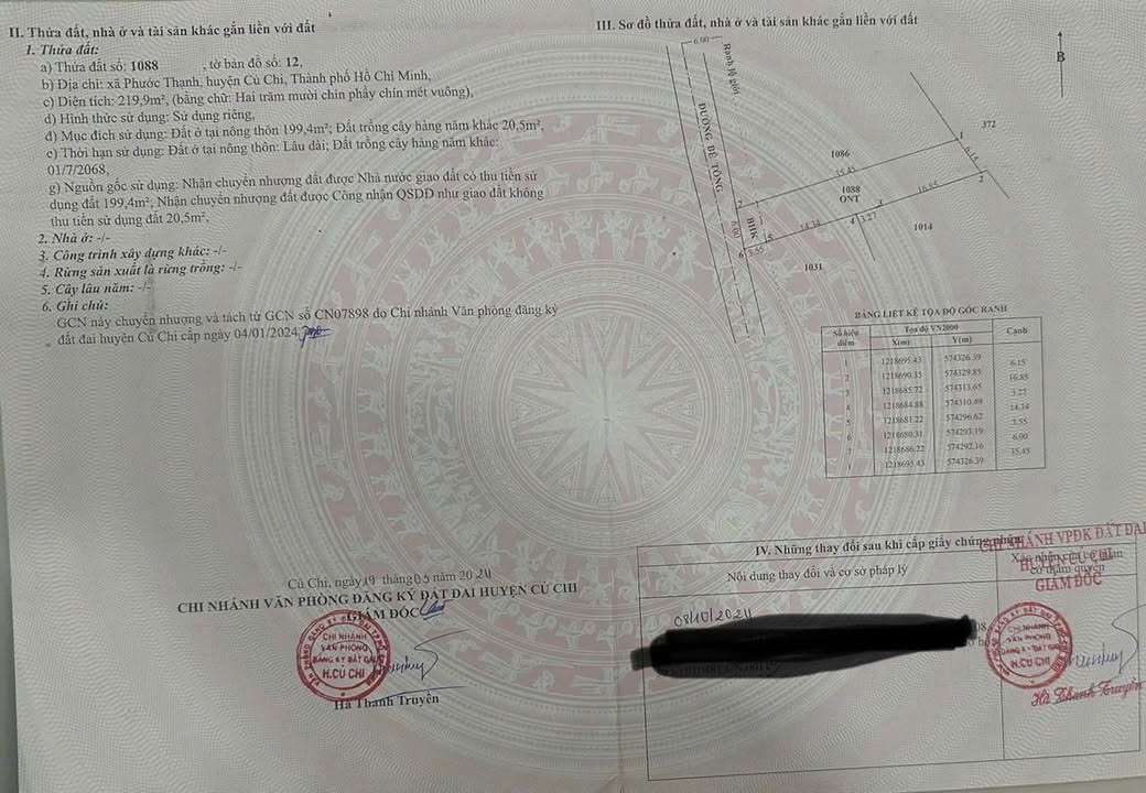 Đất nền Củ Chi 210m² giá 1.7 tỷ - Sổ hồng chính chủ!