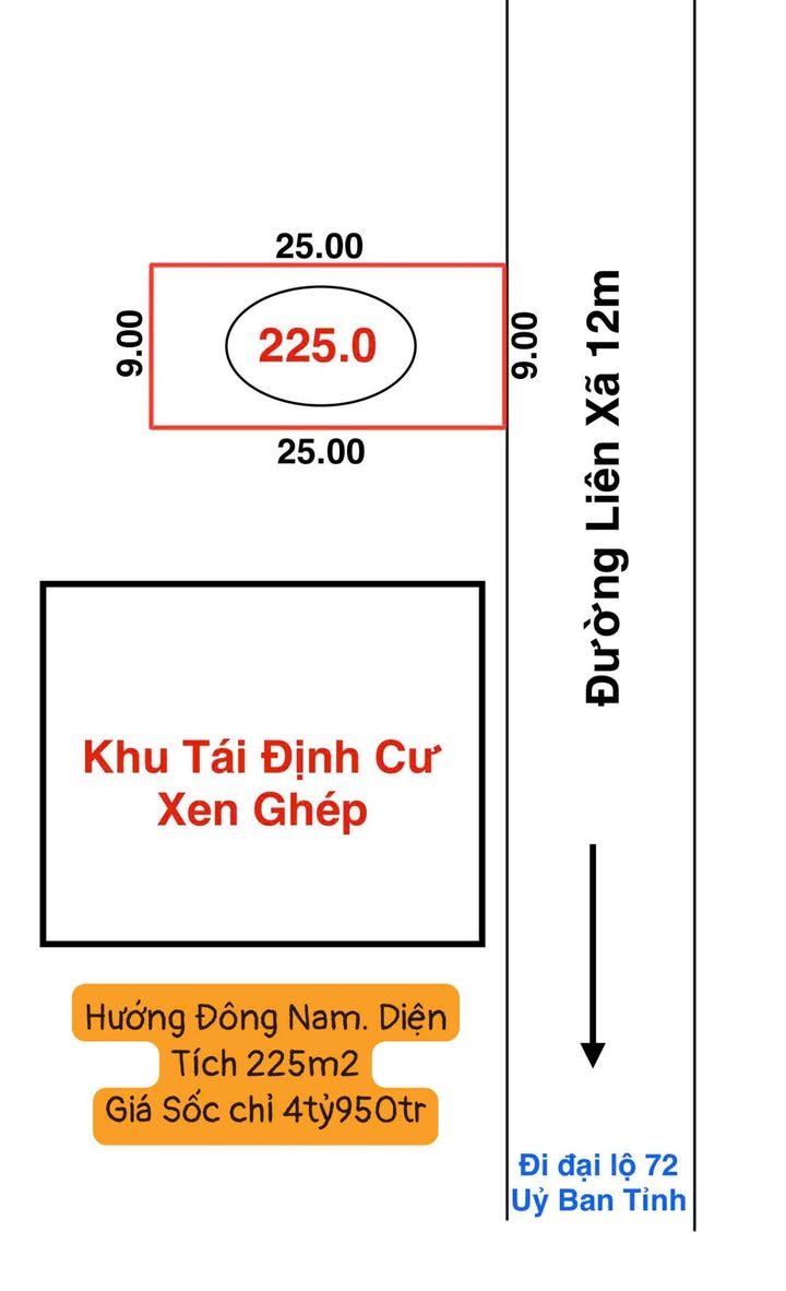 Đất nền 225m² Nghi Hòa, Cửa Lò - Sổ đỏ, hướng Đông Nam, giá 4.95 tỷ