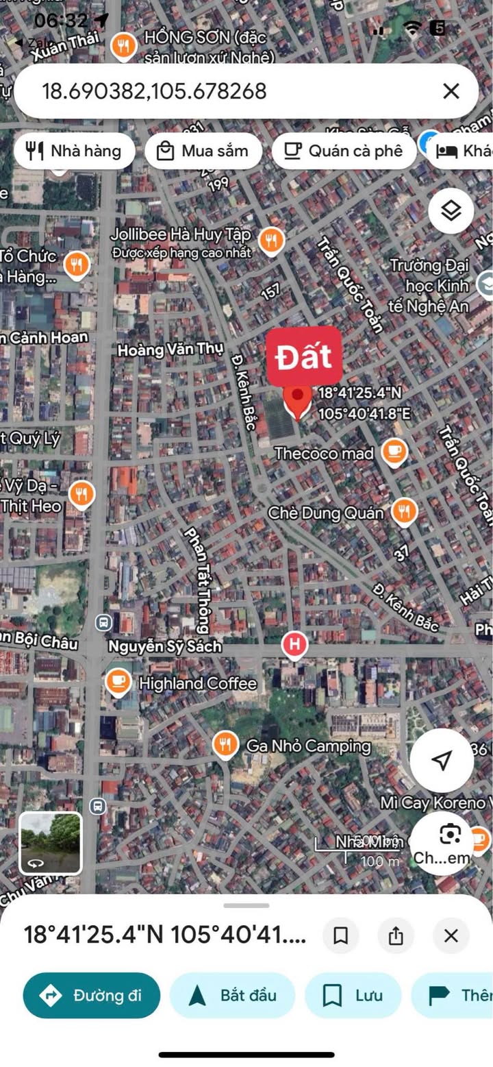 Đất nền Hà Huy Tập, TP Vinh 99m² - Giá 5 tỷ, Vị trí đắc địa