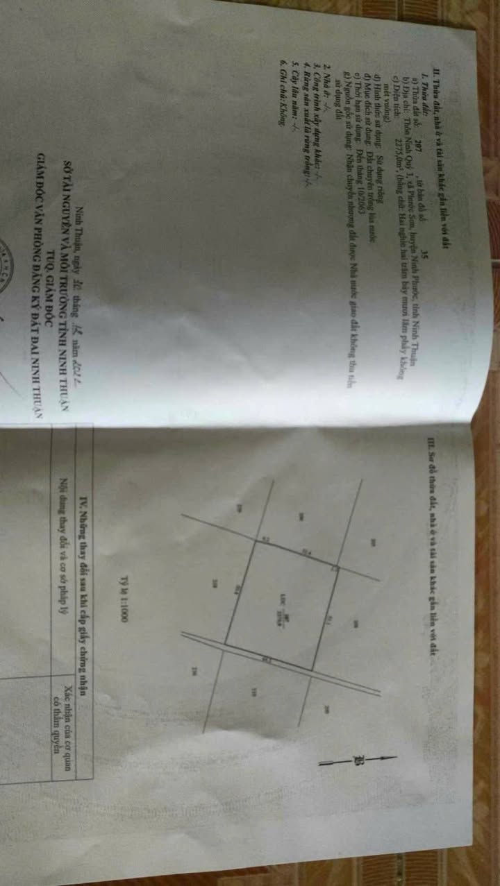 Bán gấp 2300m² đất ruộng Ninh Quý, Ninh Thuận - Giá 450 triệu, sổ sẵn