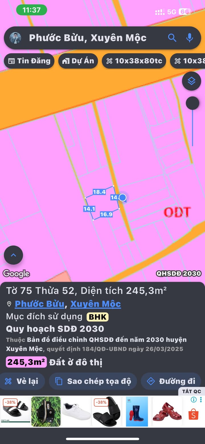 Đất nền Hồ Tràm 700m² – Đường to ô tô, sổ hồng chính chủ!