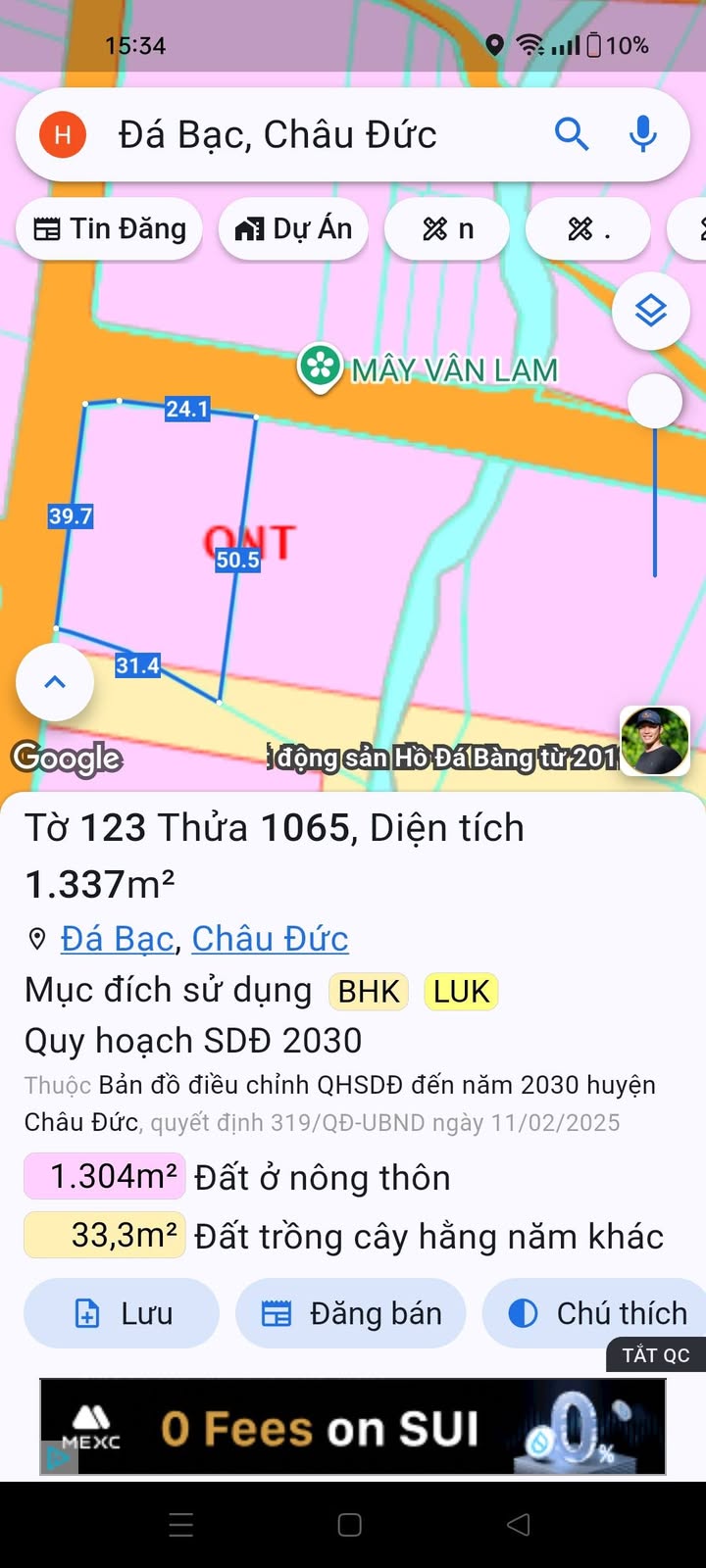 Đất nền Đá Bạc, Châu Đức 3000m² - Sổ hồng chính chủ, view suối!