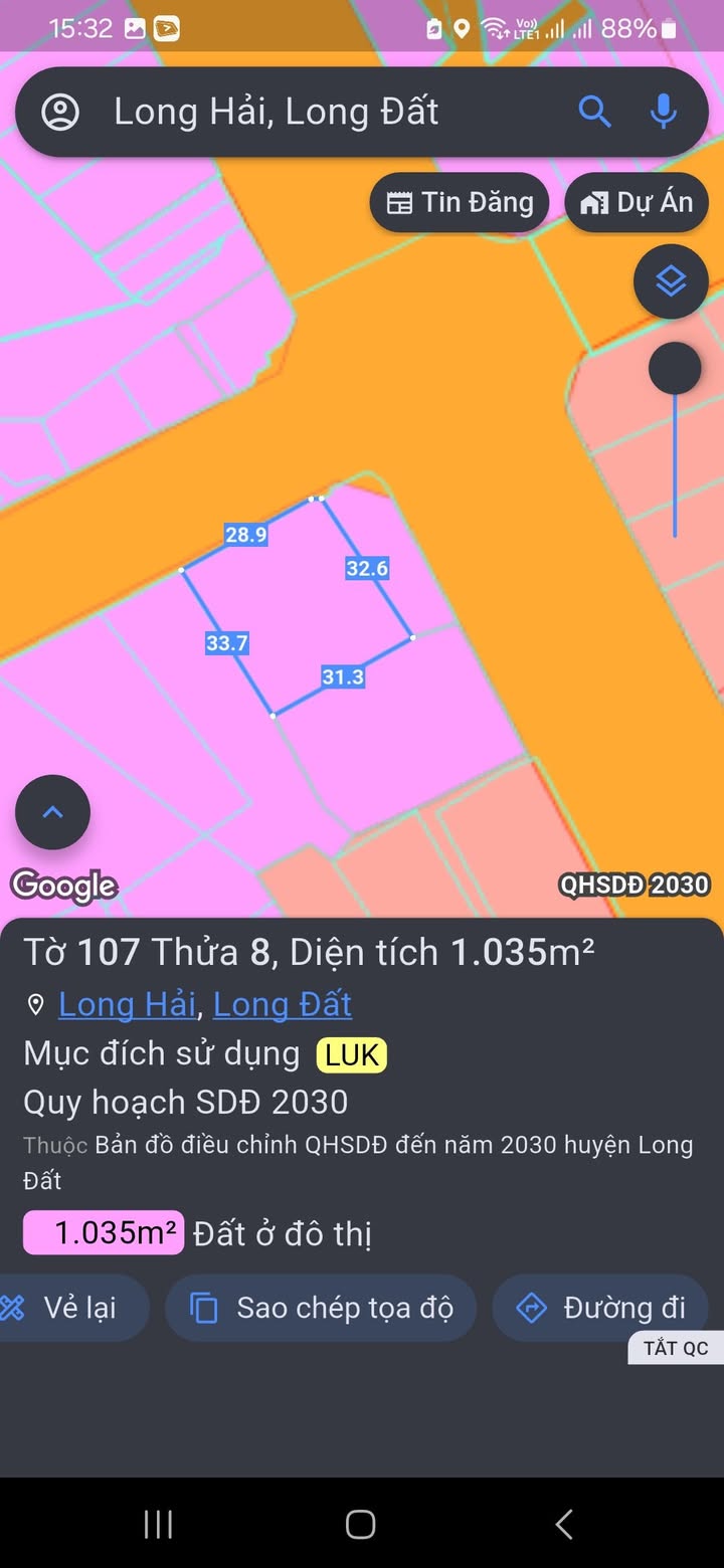 Đất nền Long Hải, Bà Rịa Vũng Tàu 1035m² - Đầu tư sinh lời vượt trội!