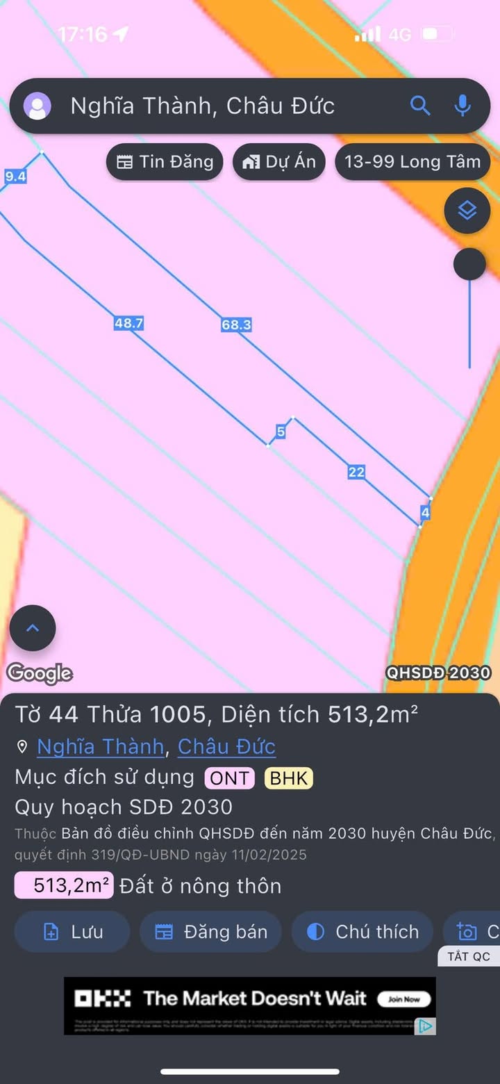 Đất Vườn Đắk Nông 513m² - Mặt Tiền Đường 28 Nghĩa Thành, Giá 1.55 Tỷ