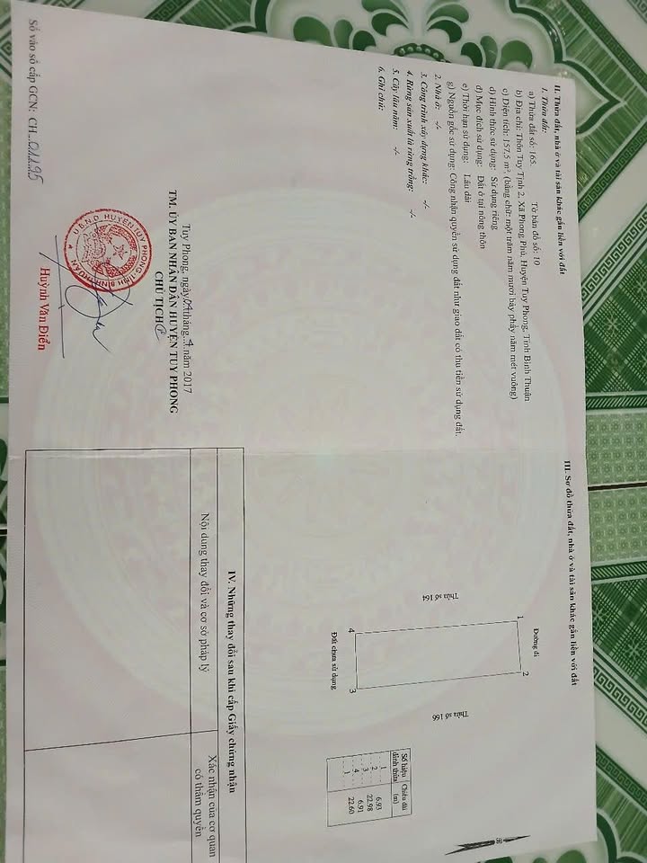 Đất thổ cư Tuy Phong, Lâm Đồng 1560m² - Sổ đỏ sẵn, giá đầu tư 250 triệu