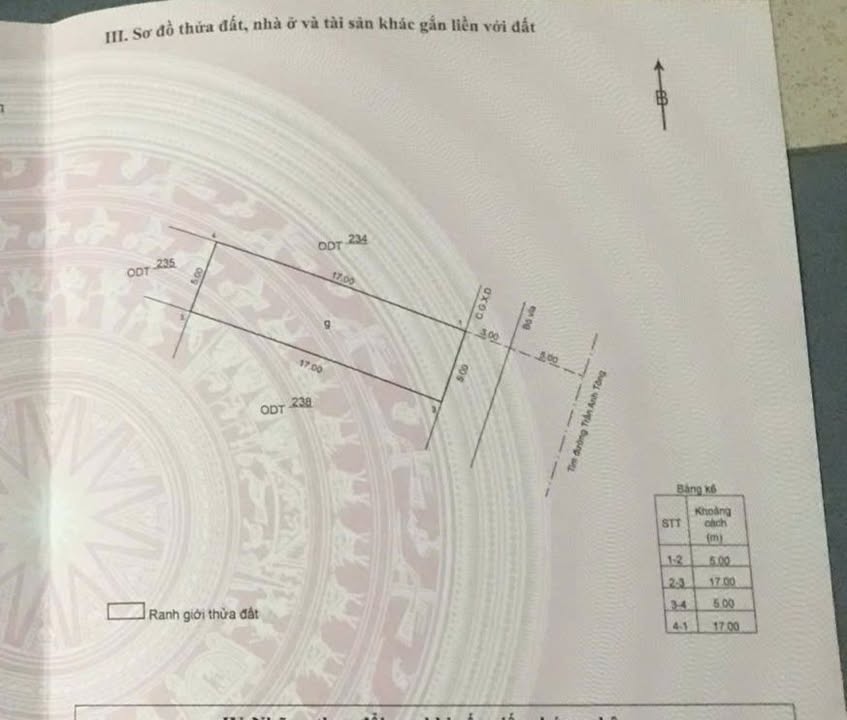 Đất nền mặt tiền Trần Anh Tông, Quy Nhơn - 85m² - Hướng Đông Nam