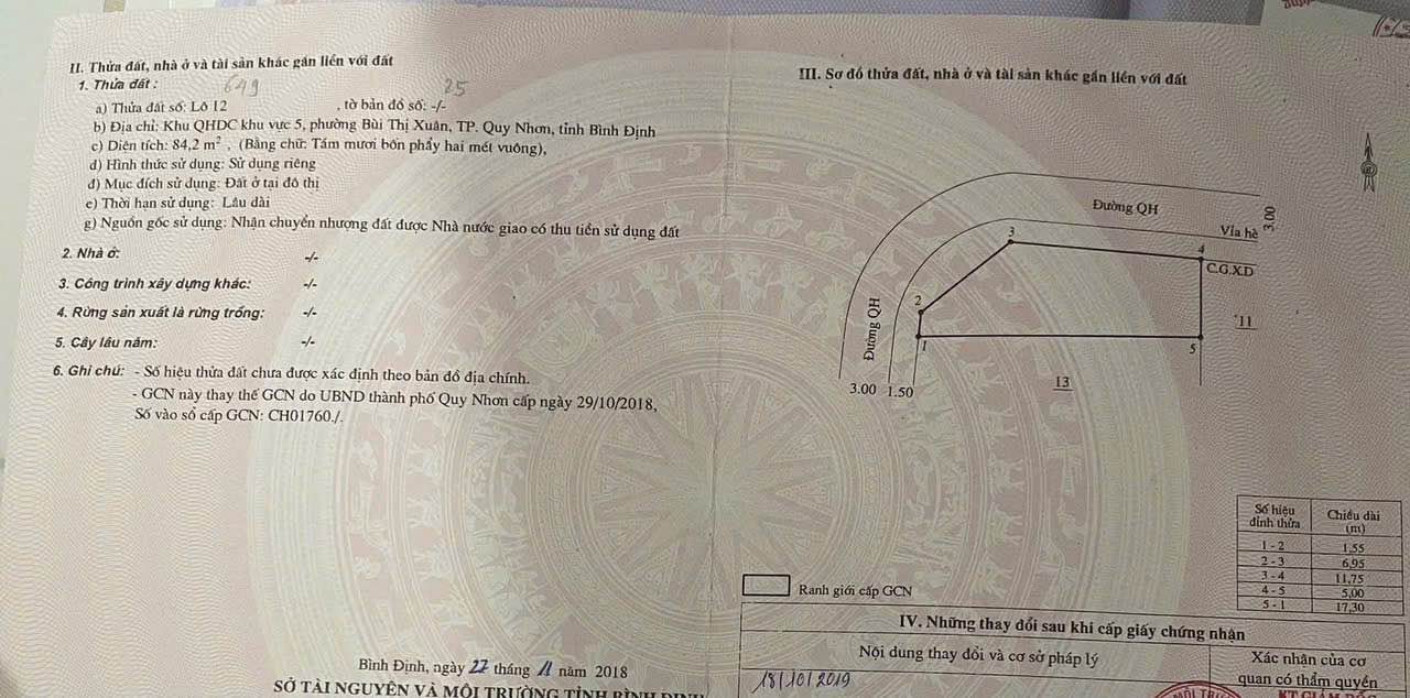 Bán Đất Nền Lô Góc 84.2m² Full Thổ Cư Quy Nhơn - Sổ Hồng Sẵn Sàng